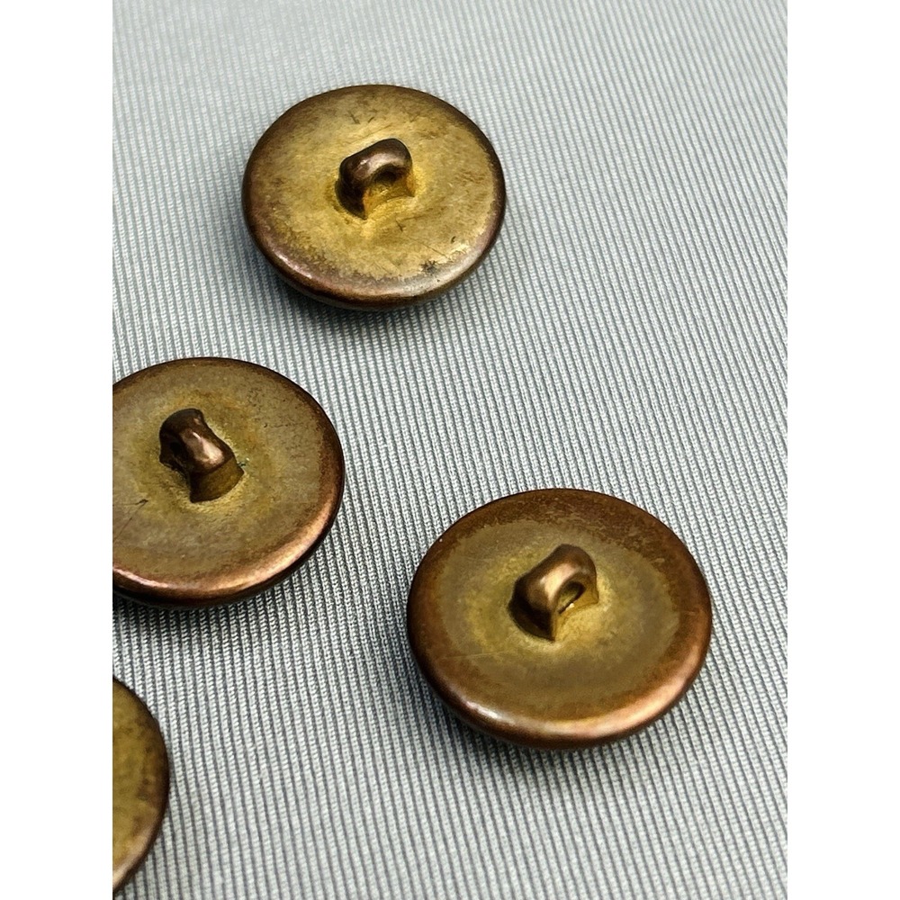 Vintage‎ Dome Metal Buttons Set Of 5 - Picture 8 of 10